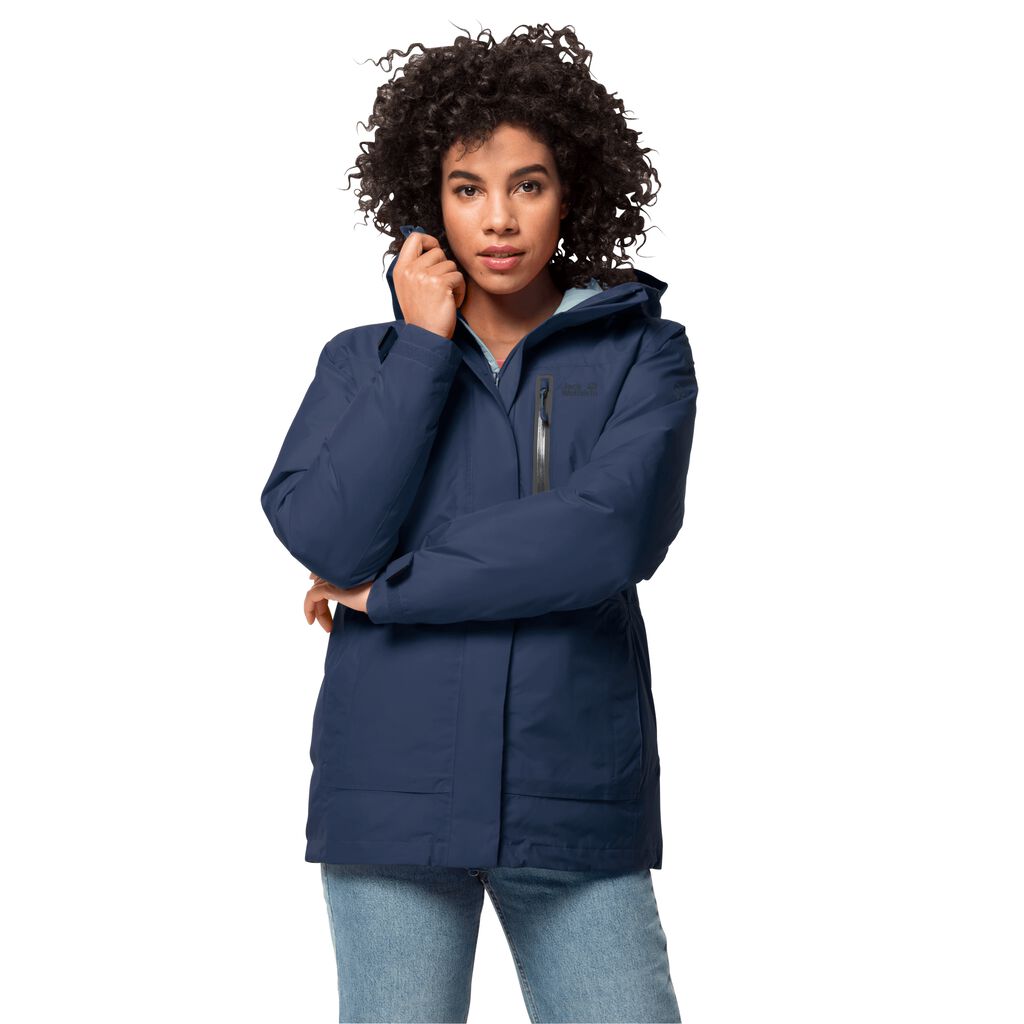 Jack Wolfskin NORTH TECH Vestes Femme Indigo Foncé - HKQGJUV-96